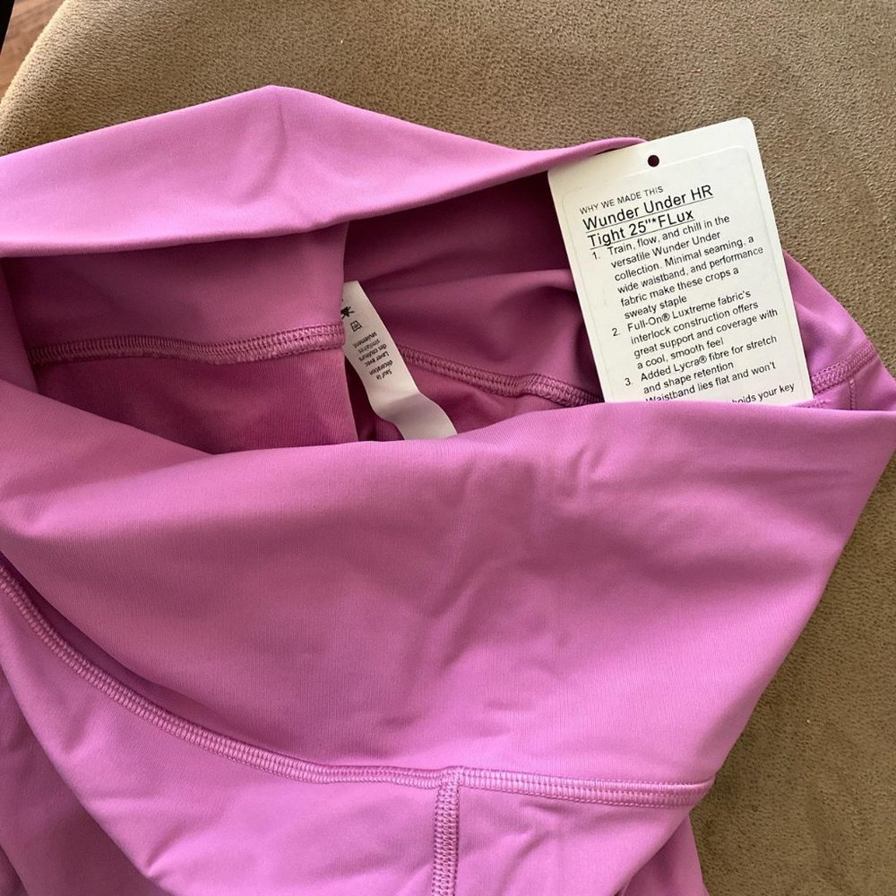 NWT Lululemon Wunder Under HR Tight 25*Lux MGLO/8 - Picture 3 of 4